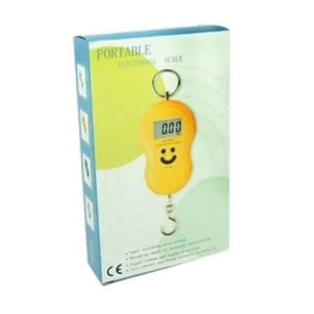 Timbangan Digital Gantung Smile 40KG Portable Electronic Scale Mini LCD untuk Koper Bagasi Barang Paket Laundry Ikan Sayur Travel Luggage Scale Timbangan Tangan Praktis Mudah Dibawa dengan Layar LCD - Gambar 5