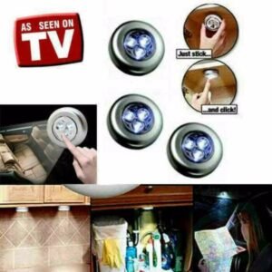 Lampu Mini LED Multifungsi Stick and Click LL003 3 LED Super Terang Lampu Tempel Darurat Lampu Lemari Lampu Tidur Lampu Dinding Portable Baterai AAA Cool White 6000K untuk Kamar Dapur Tangga Ruang Tamu Hemat Energi - Gambar 4