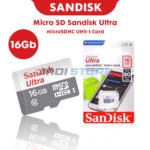 Sandisk 16GB Memory Memori Micro SD MicroSD SanDisk Ultra 16GB 80MB/s microSDHC UHS-I Class 10 No Adapter Memory Memori SanDisk Ultra microSDHC/SDXC UHS-I Class 10 100MB/s SDSQUNR Kartu Memori HP Android Tablet Speaker MP3 Konsol Game Original