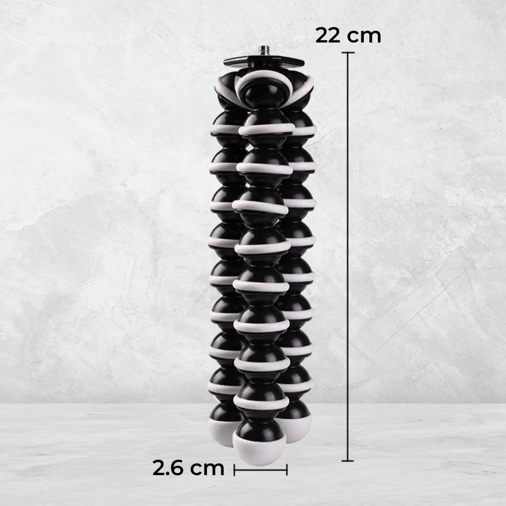 Gorillapod Besar Flexible Tripod HP Kamera DSLR 1/4 Screw Fleksibel Multifungsi untuk Smartphone dan Kamera dengan Kaki Dapat Ditekuk Diputar 360 Derajat Panjang 22 cm Lebar Kaki 2.6 cm untuk Pohon Tiang dan Berbagai Medan - Gambar 8
