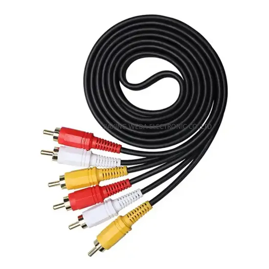 Kabel RCA 3 Male to 3 RCA Male 3 Meter Audio Video AV Merah Putih Kuning untuk TV DVD Player Media Player Speaker Aktif Amplifier Receiver Parabola Home Theater Stereo Kabel Tebal Serat Tembaga - Gambar 6