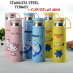 Termos Tutup gelas Karakter 500 Ml Tutup Gelas FREE CUP GELAS MINI