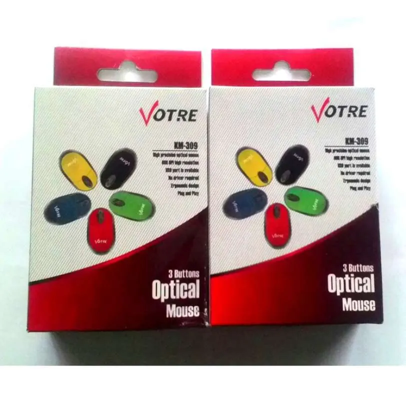 VOTRE KM-309 Mouse USB Wired Optik High Precision Mouse Kabel untuk Laptop PC Komputer Ergonomic Design Plug and Play Tanpa Driver Durable Praktis Nyaman Digunakan dengan Port USB untuk Kebutuhan Komputer - Gambar 4
