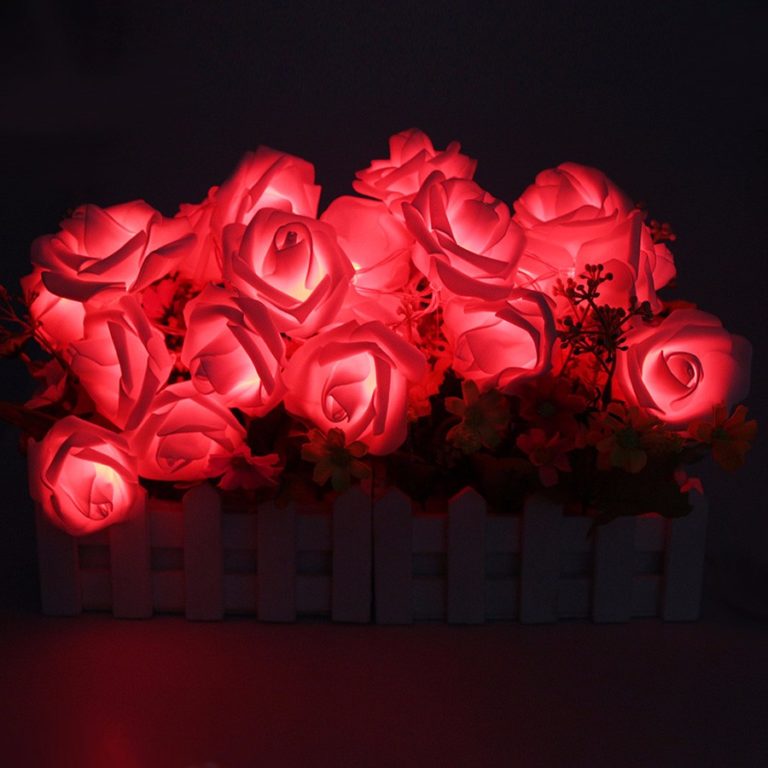  Lampu  Mawar Rose Light Red Dekorasi Hiasan  Perlengkapan 