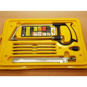 MAGIC SAW Gergaji Tangan Multifungsi 3 Way Blade Set Manual untuk Kayu Besi Logam PVC Paralon Bambu Aluminium Paku Tali Tambang Kaca Keramik Mata Gergaji Carbon Steel HA103A Lentur Kuat 3 Posisi Frame Chrome - Gambar 7