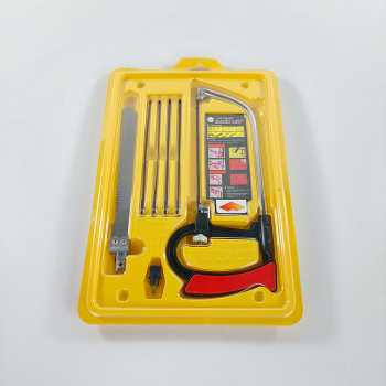 MAGIC SAW Gergaji Tangan Multifungsi 3 Way Blade Set Manual untuk Kayu Besi Logam PVC Paralon Bambu Aluminium Paku Tali Tambang Kaca Keramik Mata Gergaji Carbon Steel HA103A Lentur Kuat 3 Posisi Frame Chrome - Gambar 6