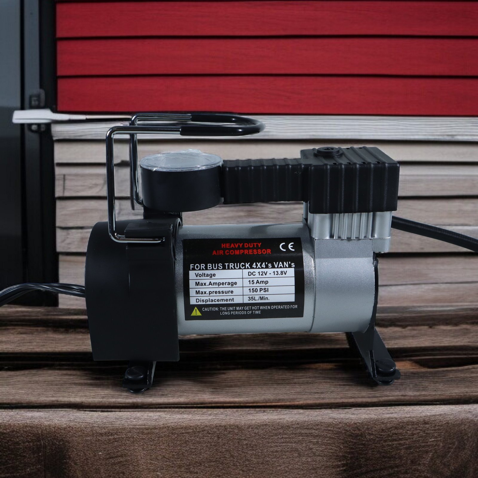 OTOHEROES Pompa Ban Mobil Kompresor Angin Mini Heavy Duty Air Compressor 12V 150 PSI Kompressor Ban Elektrik Portable Untuk Mobil Motor Sepeda Pompa Angin Darurat Ban Kempes Praktis Material Metal Kuat High Quality Alat Perkakas Otomotif Tangguh Awet - Gambar 6