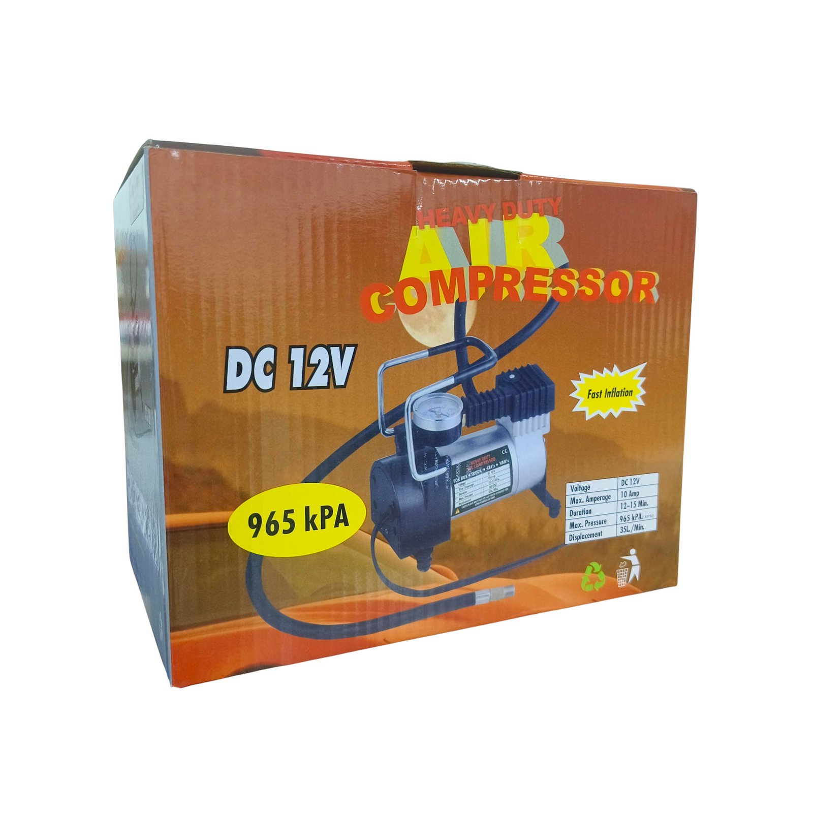 OTOHEROES Pompa Ban Mobil Kompresor Angin Mini Heavy Duty Air Compressor 12V 150 PSI Kompressor Ban Elektrik Portable Untuk Mobil Motor Sepeda Pompa Angin Darurat Ban Kempes Praktis Material Metal Kuat High Quality Alat Perkakas Otomotif Tangguh Awet - Gambar 8