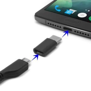 Converter Micro USB to Type C Adapter Connector Sambungan Kabel Charger Micro Ke Tipe C Plug and Play Support Fast Charging Data Sync Transfer Data Cepat Kompatibel Semua HP Android Macbook Laptop iPad Desain Mini Portable Premium Material Awet - Gambar 4