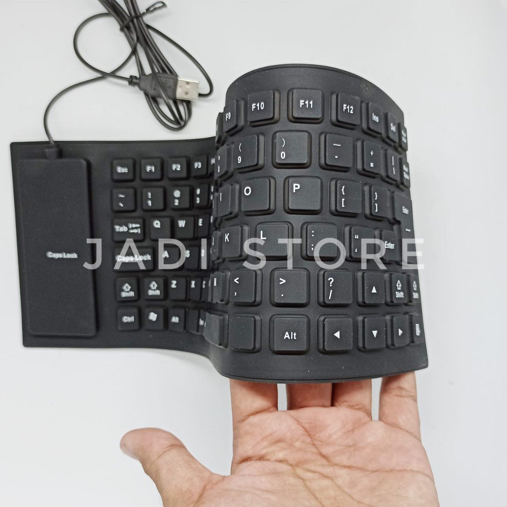 Keyboard Fleksibel Lipat Anti Air Silicone Portable USB, Keyboard Gulung Tahan Air Mudah Dibersihkan untuk Laptop Komputer PC Notebook, Keyboard Elastis Ringkas untuk Kantor Sekolah Gaming - Gambar 6