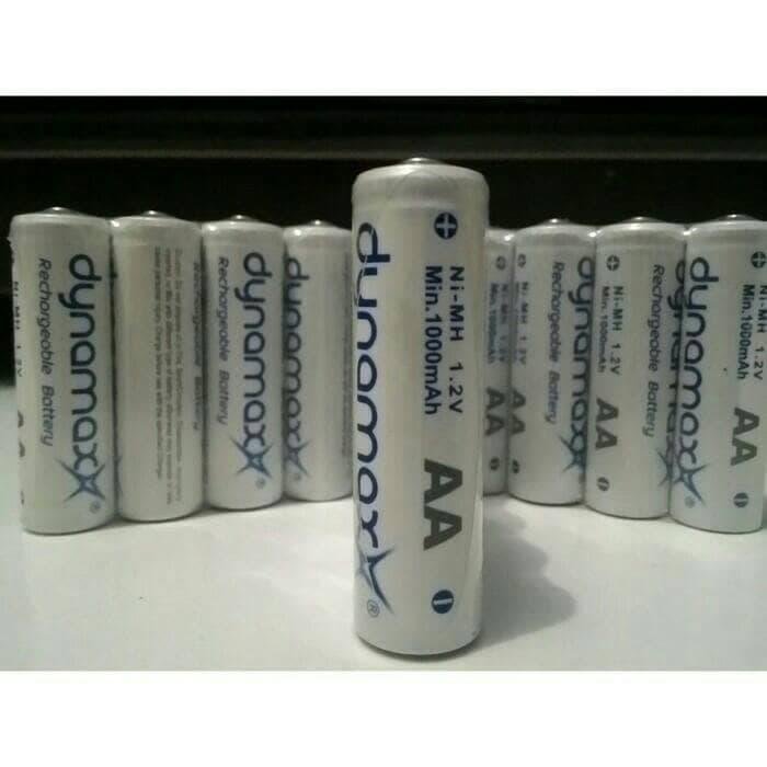 Dynamax Baterai AA 1000mAh Rechargeable Ni-Cd 1.2V White, Baterai Cas Isi Ulang untuk Senter, Mainan, Jam Dinding, Walkman, Kamera, Powerbank, Radio Portable serta Proyek dan Hobby Elektronika, Pengganti Baterai AA - Gambar 3