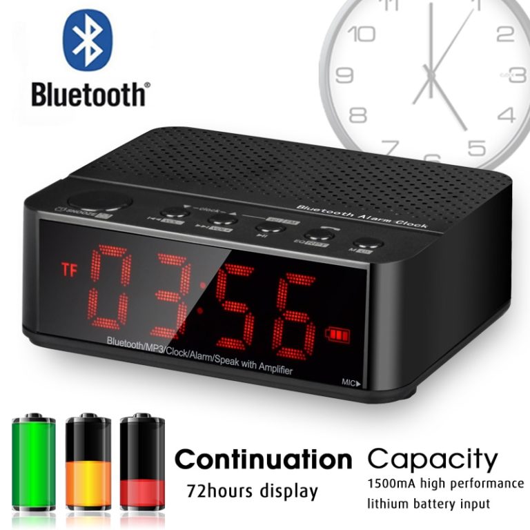 Jam Alarm Dengan Speaker Bluetooth Radio Wireless Audio Jadi Store