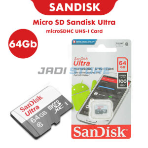 Sandisk 64GB Memory Memori Micro SD MicroSD SanDisk Ultra 64GB 80MB/s microSDHC UHS-I Class 10 No Adapter Memory Memori SanDisk Ultra microSDHC/SDXC UHS-I Class 10 100MB/s SDSQUNR Kartu Memori HP Android Tablet Speaker MP3 Konsol Game Original - Gambar 5