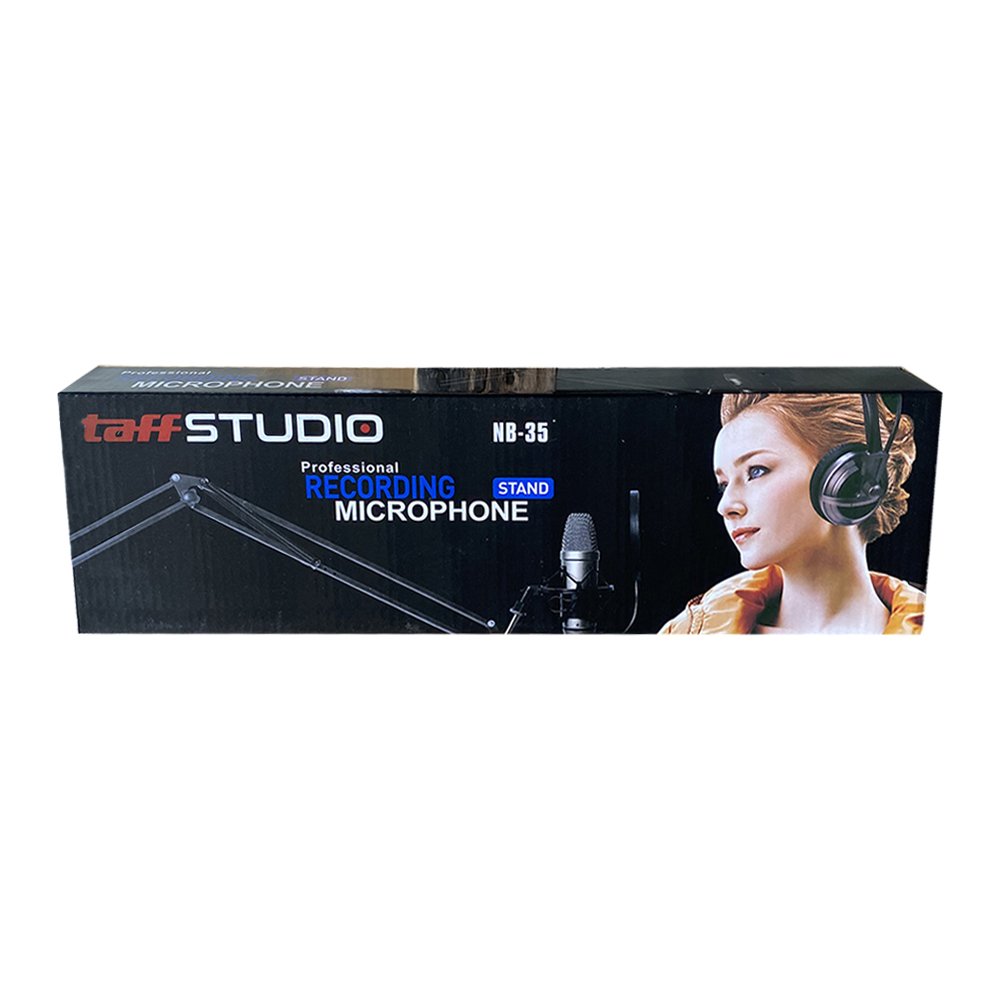 TaffSTUDIO NB-35 Stand Mikrofon Boom Arm Suspensi Scissor Desk Clamp Adjustable Microphone Holder Dual Metal Arm Lipat Kokoh Penyangga Mic Meja untuk Recording Vokal Podcast Streaming Karaoke Studio - Gambar 10