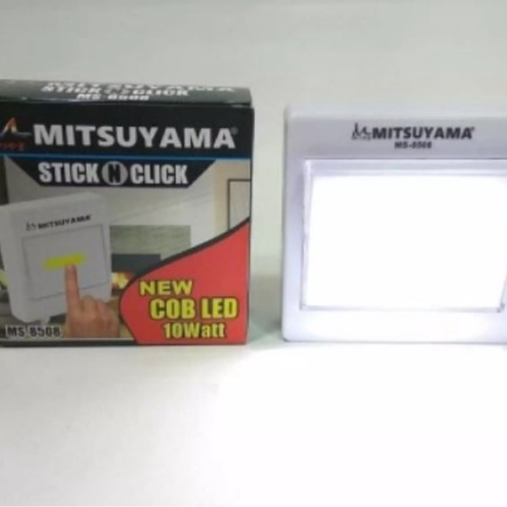 MITSUYAMA MS-8508 Lampu Tempel Emergency COB LED 10W Stick N Click Senter Dinding Tanpa Kabel Portable Penerangan Kamar Tidur Lemari Dapur Bagasi Mobil Gudang Wastafel Praktis Sangat Terang Hemat Baterai Saklar On Off Aksesoris Rumah Tangga Serbaguna - Gambar 4