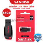 SanDisk Cruzer Blade 64GB Flashdisk USB 2.0 – Flashdisk Sandisk Original, Flash Disk 64GB Kecepatan Stabil, Flashdrive Cruzer Blade 64GB Original Murah, USB Flashdisk Sandisk 64GB untuk Laptop PC Komputer
