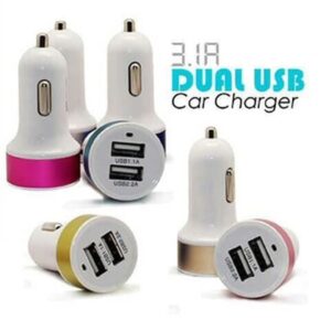 Car Charger 2 Port USB Adapter Charger Mobil Fast Charging Pengisian Daya Cepat Untuk HP Tablet Kamera GPS Dashboard Otomatis Universal Kompatibel Semua Tipe Smartphone Android iPhone Material Anti Panas Aman Stabil Aksesoris Interior Mobil - Gambar 4