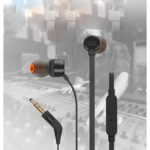 Headset Earphone Handsfree JBL T110 Original With Microphone & Flat Cable