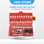 Kalno Kunci Sok Set 46 Pcs Lengkap Mata Obeng dan Kunci Shock 1/4 - Alat Perkakas Bengkel Mobil Motor Profesional Dengan Box Penyimpanan Praktis Handle Anti Slip Fitur Quick Release Solusi Bongkar Pasang Baut Presisi Dan Kuat Berkualitas