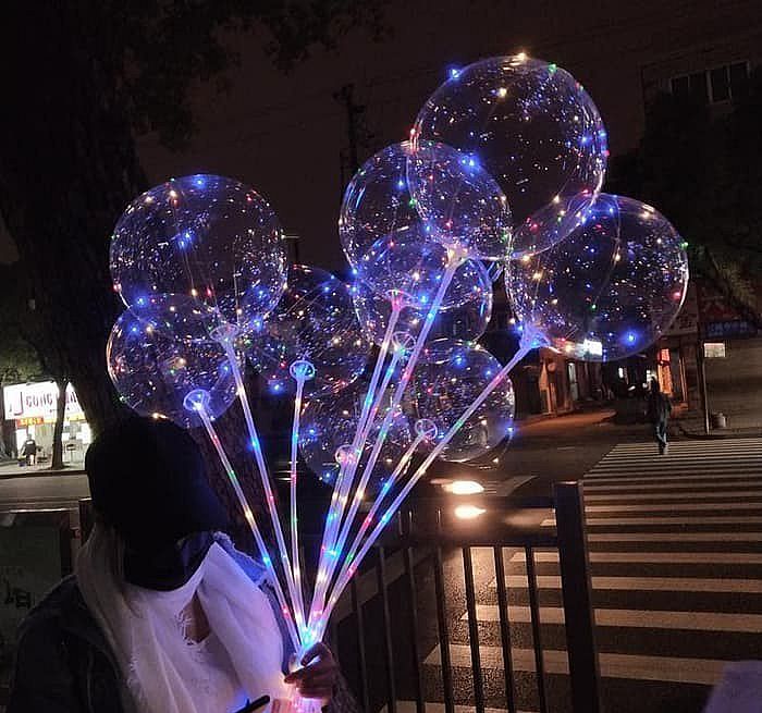  Balon  LED Balon Lampu  Tumblr Balon  Hias Balon  Transparan 