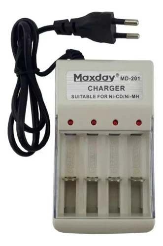 Maxday MD-201 Charger Baterai 4 Slot AA A2 AAA A3 Ni-MH Ni-CD D201 Fast Charger Battery Rechargeable dengan LED Indicator untuk Isi Ulang 4 Baterai Sekaligus Praktis Mudah Digunakan di Rumah dan Kantor - Gambar 6
