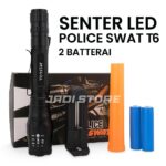 Vanstar Police Swat 2 Senter LED Cree XM-L T6 12000 LM 2 Baterai Batere Charger Senter Tangan Super Terang Senter Police Swat Taktis Outdoor Camping Senter Tangan Rechargeable Senter Kepala Aluminium Waterproof Emergency Multifungsi Powerful