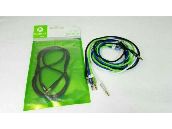 Kabel Cable Cabel Audio AUX Fleco String Panjang 100cm - Gambar 2