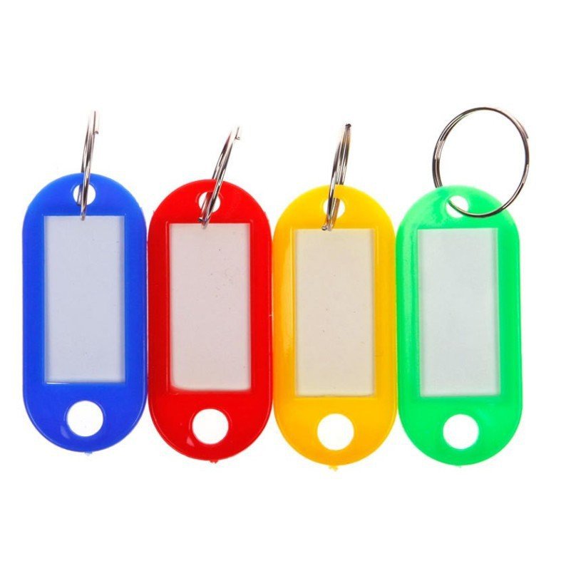 Gantungan Kunci Label Nama Warna Warni Key Ring Tag Name Identification Label Penanda Kunci Rumah Kantor Motor Koper Tas Sekolah Anak Plastik Mika Tebal Kuat Praktis Tulisan Tidak Mudah Luntur Alat Organiser Kunci Murah Berkualitas Awet - Gambar 9