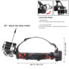 Senter Kepala Headlamp Headlight 3 LED Cree XM-L T6 + 2 XEP 10000 Lumens - Gambar 7