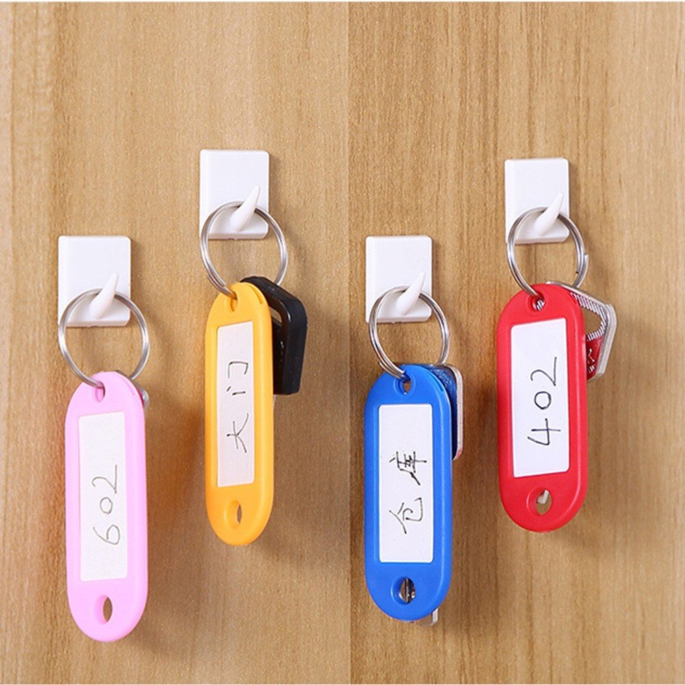Gantungan Kunci Label Nama Warna Warni Key Ring Tag Name Identification Label Penanda Kunci Rumah Kantor Motor Koper Tas Sekolah Anak Plastik Mika Tebal Kuat Praktis Tulisan Tidak Mudah Luntur Alat Organiser Kunci Murah Berkualitas Awet - Gambar 7