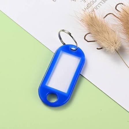 Gantungan Kunci Label Nama Warna Warni Key Ring Tag Name Identification Label Penanda Kunci Rumah Kantor Motor Koper Tas Sekolah Anak Plastik Mika Tebal Kuat Praktis Tulisan Tidak Mudah Luntur Alat Organiser Kunci Murah Berkualitas Awet - Gambar 2