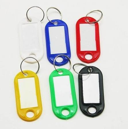 Gantungan Kunci Label Nama Warna Warni Key Ring Tag Name Identification Label Penanda Kunci Rumah Kantor Motor Koper Tas Sekolah Anak Plastik Mika Tebal Kuat Praktis Tulisan Tidak Mudah Luntur Alat Organiser Kunci Murah Berkualitas Awet - Gambar 6