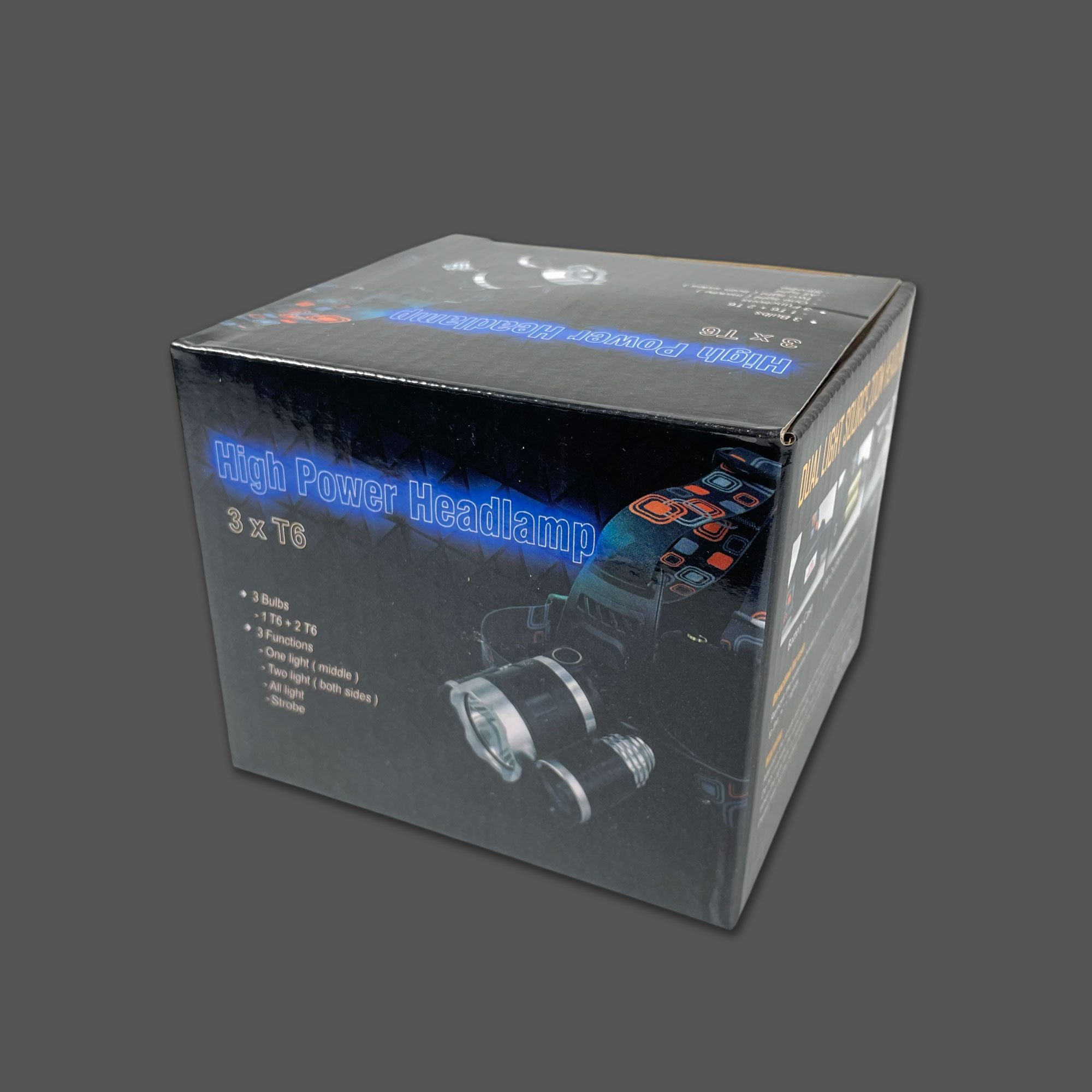 TaffLED Senter Kepala Headlamp Hiking 3 LED 5000 Lumens Cree XM-L T6 - HP05 - Black (Senter saja) - Gambar 8