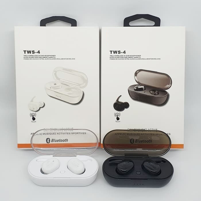 Headset Handsfree Earphone Bluetooth TWS 4 TWS4 TWS Jadi Store