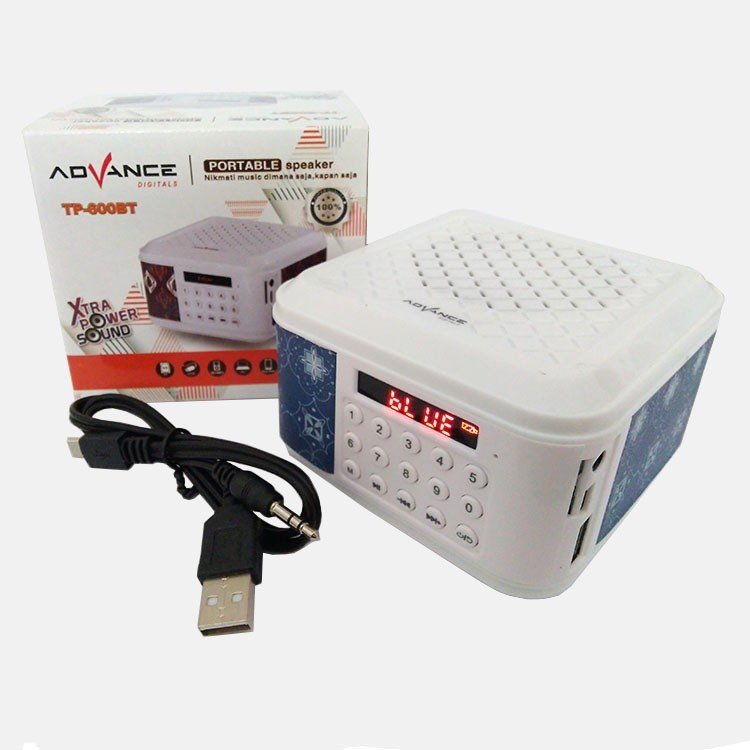 Advance TP600BT Speaker Bluetooth Portable Seri Batik Speaker Aktif Mini dengan Remote Control, FM Radio, USB dan Micro SD, Baterai Rechargeable, Suara Jernih Bertenaga untuk Rumah, Meja Kerja dan Bepergian - Gambar 4