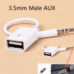 Cable Kabel Audio OTG Male AUX To USB Connector Jack 3.5mm
