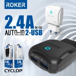 Travel Charger Casan Ces Dual USB Roker Cyclop 2.4A - Gambar 4