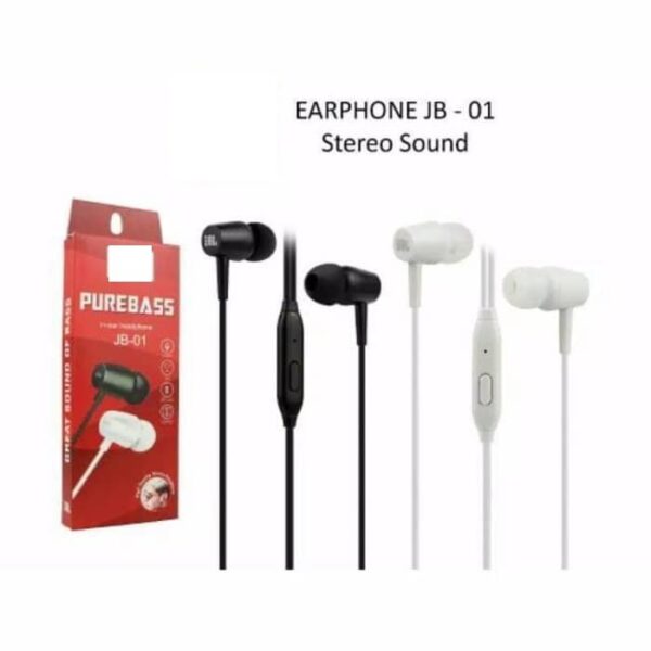 Handsfree Headset Earphone Head Set Bass JB-01 JB01 JB 01 - Gambar 2