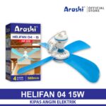Kipas Angin Gantung Arashi Helifan AR-228 15 Watt 15W 500mm Mini Ceiling Fan dengan 4 Baling-Baling Desain Modern Hemat Listrik dan Suara Halus Hanya di Jadi Store Lamongan Jawa Timur