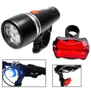 Powerbeam Lampu Depan Belakang Sepeda 5 LED Waterproof 2 Mode HB-618 – Power Beam Lampu Sepeda Bike Lamp Set Depan Belakang 5 LED Waterproof Hemat Daya Lampu Sepeda 1 Set Depan Belakang Safety Riding Aksesoris Sepeda HB618 - Gambar 5