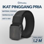 Rhodey Tali Ikat Pinggang Pria Tactical Canvas Anti X-Ray Plastik Automatic Buckle 899 Sabuk Army Military Non Metal Panjang 120cm Kuat & Ringan Cocok Outdoor Traveling Kerja Lapangan Gaya Kasual