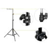 Stand Tripod Tripod Stand Portable Light Stand Tripod 200cm for Studio Lighting - Gambar 3