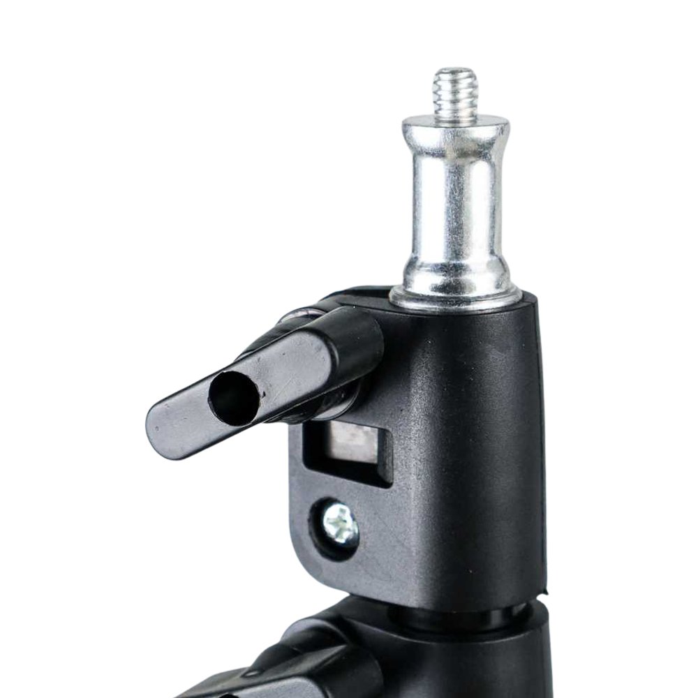 TaffSTUDIO SN303 Tripod Light Stand 3 Section Adjustable hingga 2M Portable Studio Lighting Stand Material Besi dengan Knob Lock Max Load 2.5kg Mount 1/4 Inch untuk Ring Light Lampu Studio Kamera DSLR Phone Holder Softbox Reflektor - Gambar 4