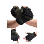 Black Eagle Sarung Tangan Motor Tactical Half Finger - PC016 | Sarung Tangan Motor Pria Setengah Jari Anti Slip Breathable | Sarung Tangan Sepeda Motor Gym Outdoor Half Finger Gloves Riding Sport Taktikal Safety Grip