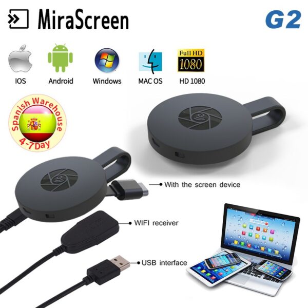 Anycast Dongle HDMI Wireless WiFi Mirascreen Miracast G2 HDMI Dongle Anycast G2