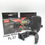 FLECO FL-37 Holder Spion Motor Universal Stand Handphone Sepeda Motor Dudukan HP Spion Kuat Anti Guncang Stabil Bisa Rotasi 360 Derajat Penjepit Ponsel Grab Gojek Map Ojek Online Aksesoris Touring Kuat Aman Pengunci Otomatis Kualitas Original