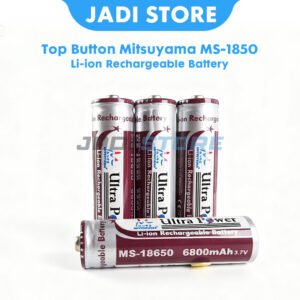 Mitsuyama MS-18650 Baterai 18650 6800mAh 3.7V Top Button Rechargeable Li-Ion Battery Original untuk Senter LED Powerbank DIY Elektronik Tahan Lama Stabil Aman - Gambar 3