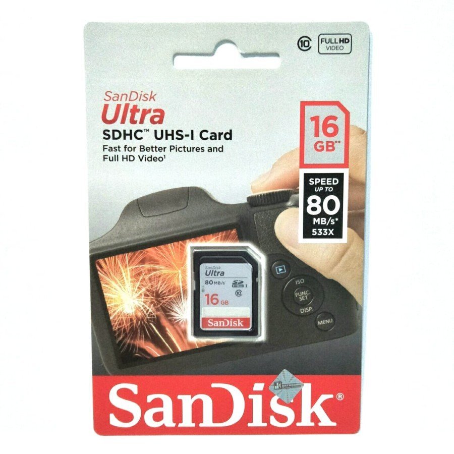 SanDisk Ultra SDHC/XC UHS-I Class 10 16GB 100MB/s Kartu Memori SDHC UHS1 untuk Kamera DSLR dan Kamera Digital Foto Video Full HD Memory Card Cepat Stabil dengan Durabilitas Tinggi untuk Penyimpanan File Berukuran Besar - Gambar 2