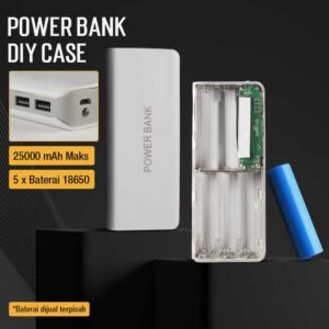 VBESTLIFE Power Bank DIY Case 5 Slot Baterai 18650 Flat Top YDJ-009HX Dual USB Port - Casing Powerbank Rakitan Box Charger Portable Shell Enclosure Powerbank DIY Senter LED Indikator Lampu Wadah Baterai 18650 Laptop Bekas Murah Kuat Anti Panas Original - Gambar 8