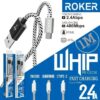 Kabel Data Kabel Charger Roker 2.4A Kabel Roker Whip Cable Micro USB